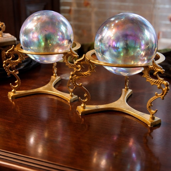 🐉 Pair of Vintage Brass Dragon Stands – 5x8”
